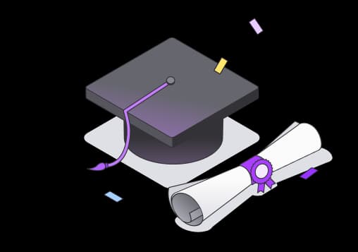 학사모와 졸업장